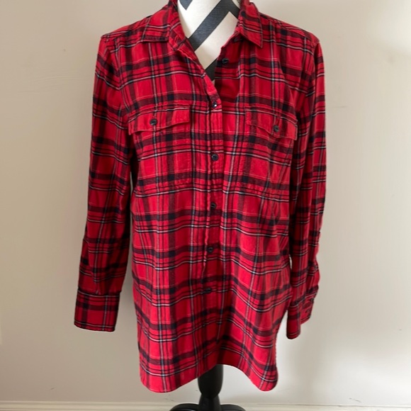 J. Crew Flannel Button Down Shirt - Picture 1 of 7